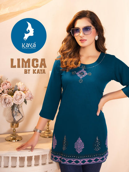 Limca Kaya Rayon Short Kurtis Supplier