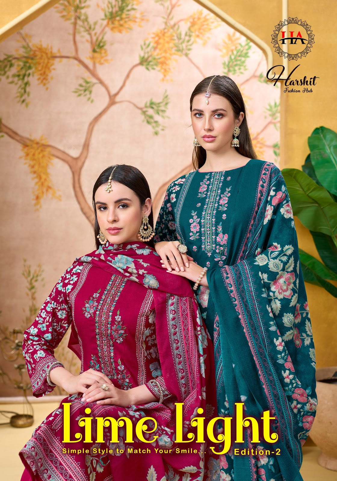 Lime Light Edition 2 Harshit Fashion Viscose Reyon Karachi Salwar Suits Wholesale Price
