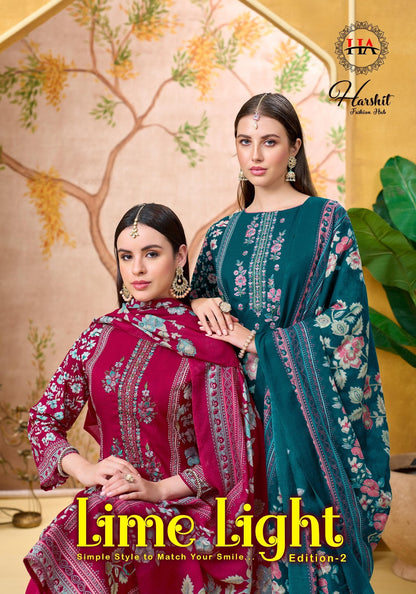 Lime Light Edition 2 Harshit Fashion Viscose Reyon Karachi Salwar Suits Wholesale Price