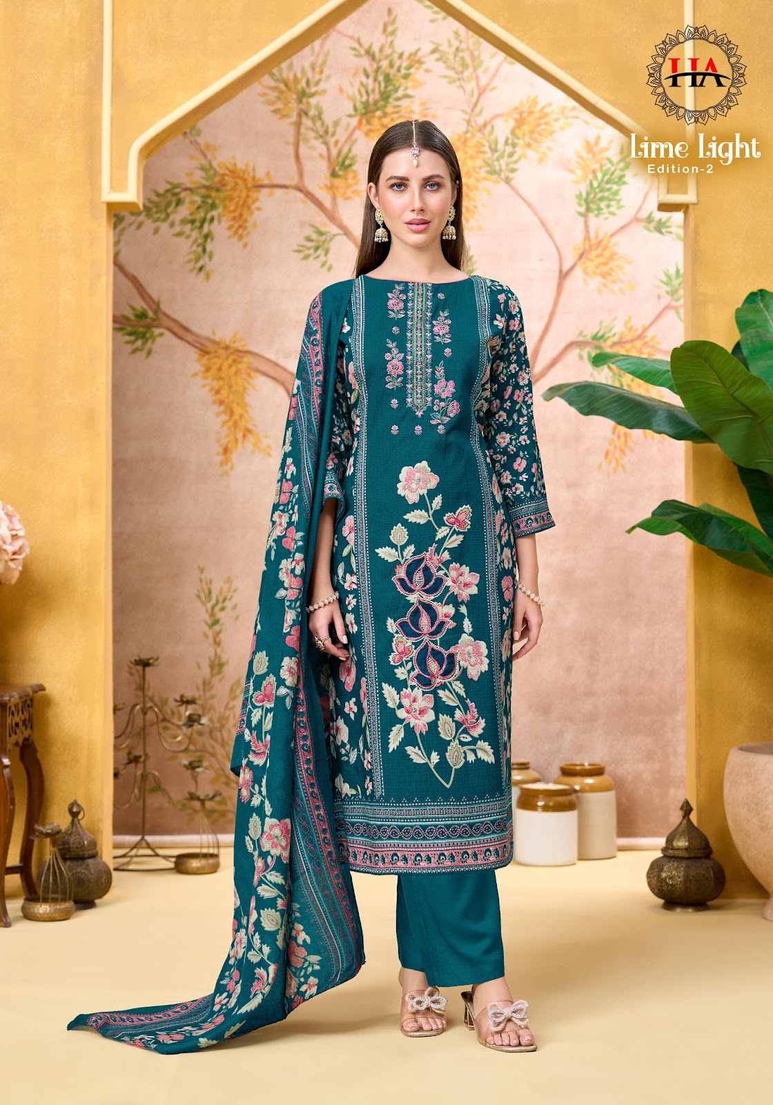 Lime Light Edition 2 Harshit Fashion Viscose Reyon Karachi Salwar Suits Wholesale Price