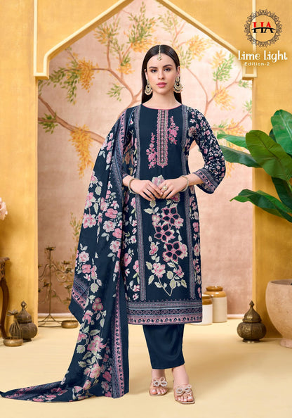 Lime Light Edition 2 Harshit Fashion Viscose Reyon Karachi Salwar Suits Wholesale Price