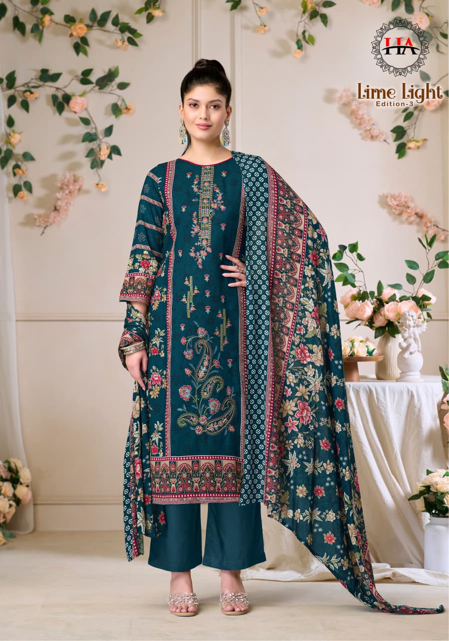 Lime Light Edition 3 Harshit Fashion Viscose Reyon Karachi Salwar Suits Exporter Gujarat