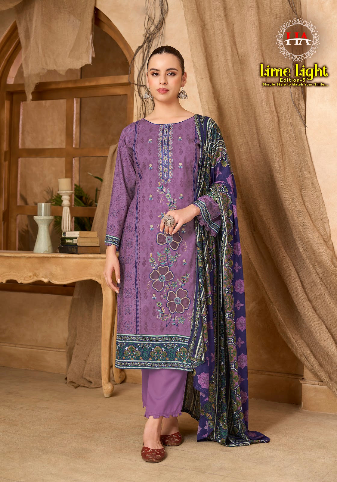 Lime Light Edition 5 Harshit Fashion Viscose Reyon Karachi Salwar Suits Supplier Gujarat