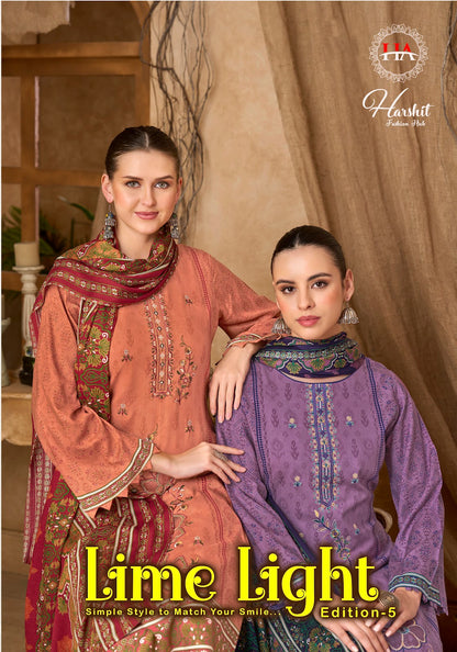 Lime Light Edition 5 Harshit Fashion Viscose Reyon Karachi Salwar Suits Supplier Gujarat