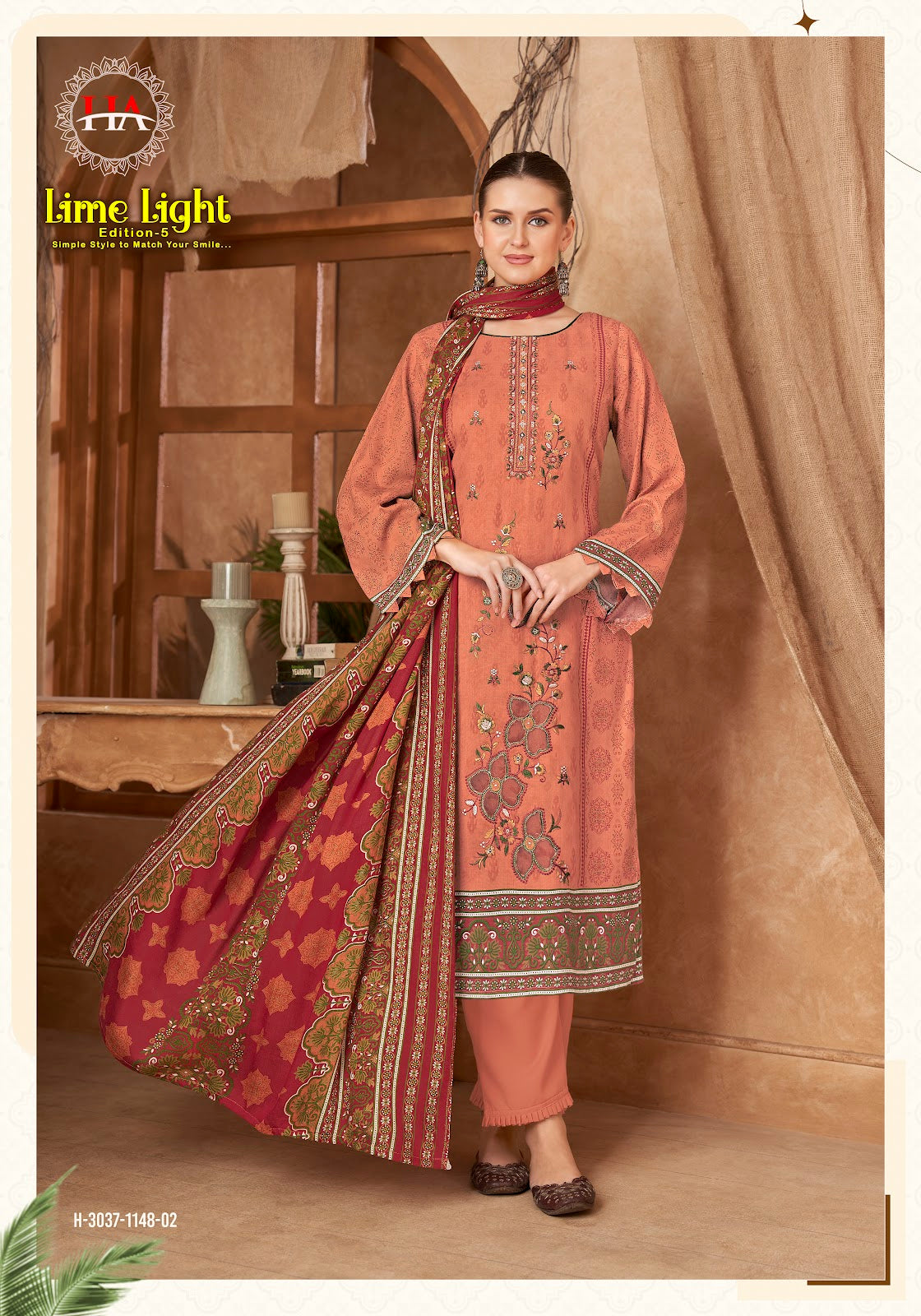 Lime Light Edition 5 Harshit Fashion Viscose Reyon Karachi Salwar Suits Supplier Gujarat