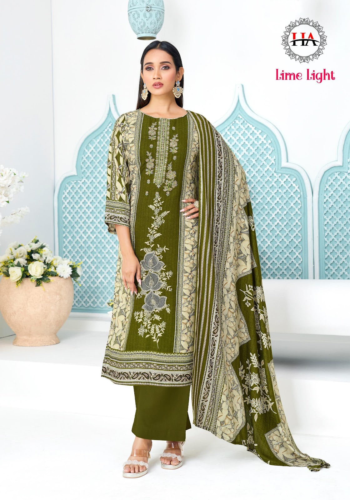 Lime Light Harshit Fashion Viscose Reyon Karachi Salwar Suits Supplier Gujarat