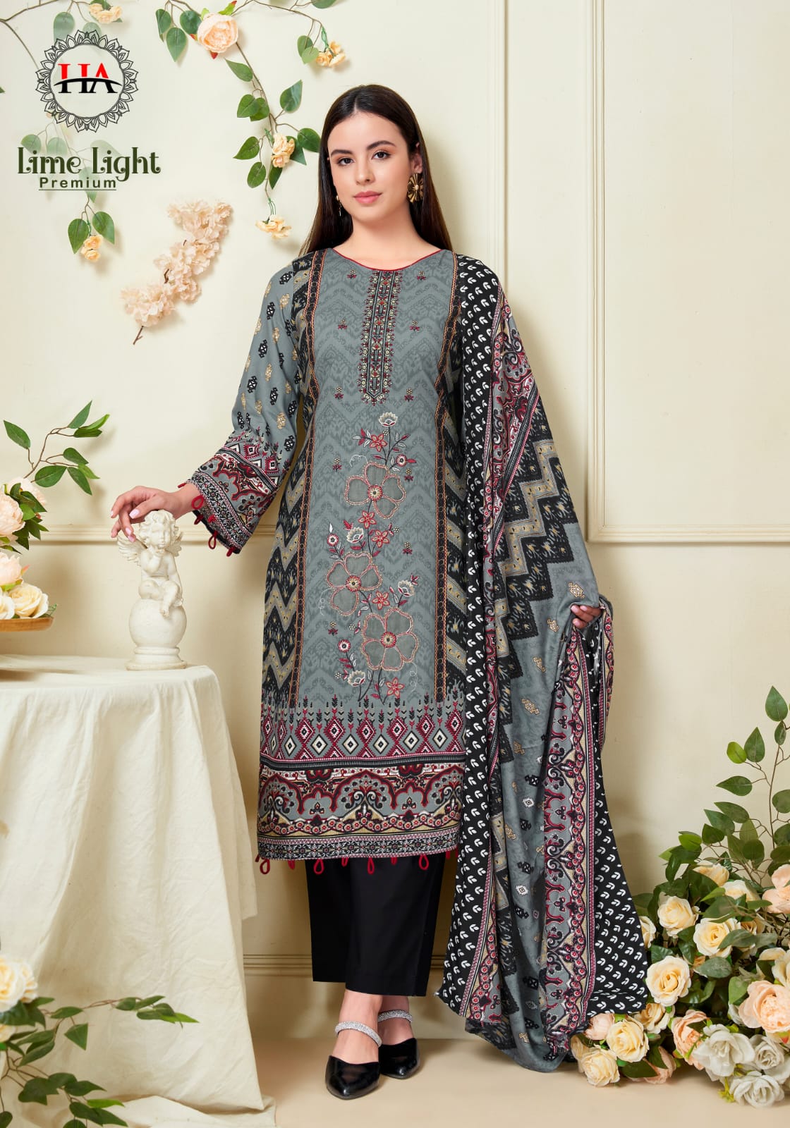 Lime Light Premium Harshit Fashion Viscose Reyon Karachi Salwar Suits Manufacturer India