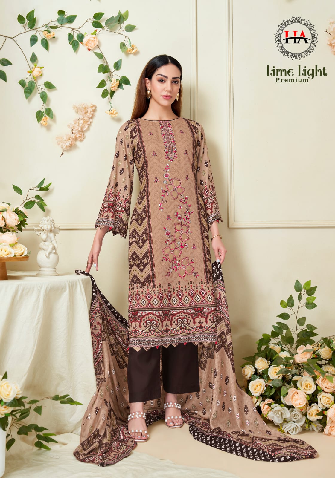 Lime Light Premium Harshit Fashion Viscose Reyon Karachi Salwar Suits Manufacturer India