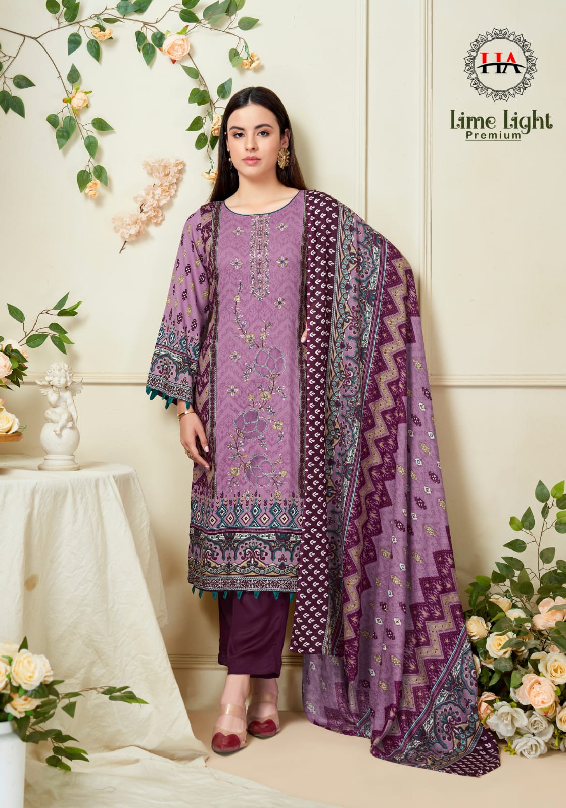 Lime Light Premium Harshit Fashion Viscose Reyon Karachi Salwar Suits Manufacturer India