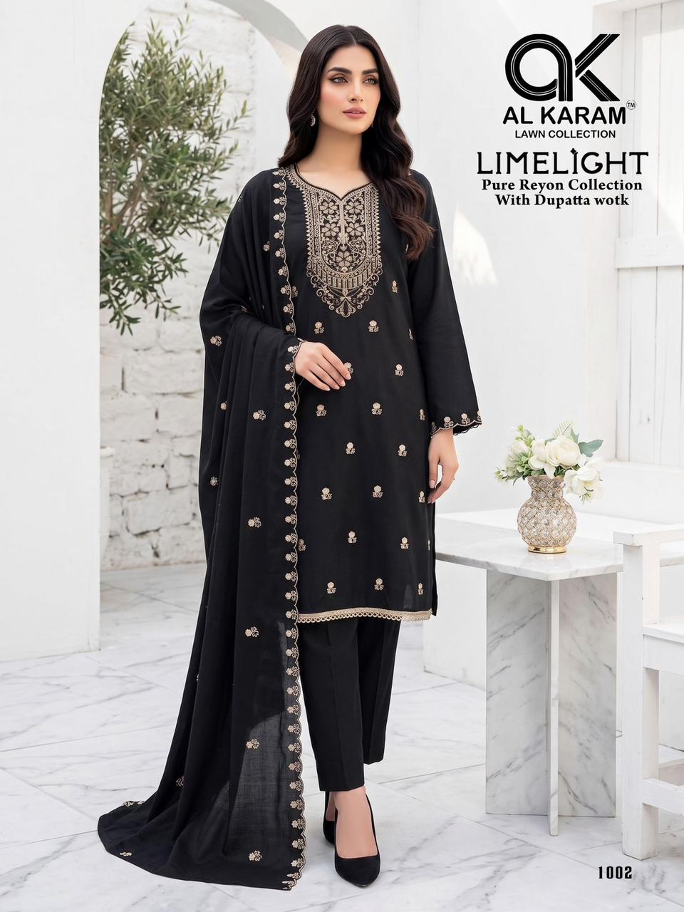 Limelight Al Karam Rayon Karachi Salwar Suits Wholesaler Ahmedabad