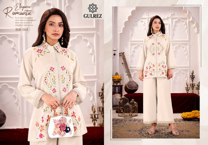 Lina Karachi Gulrez Roman Silk Co Ord Set Supplier Gujarat