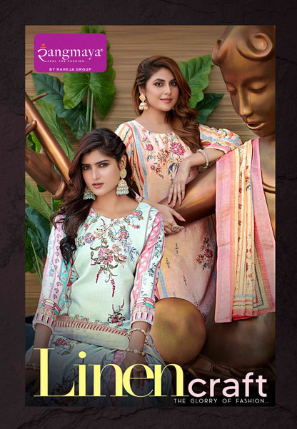 Linen Craft Rangmaya Readymade Pant Style Suits Wholesaler India