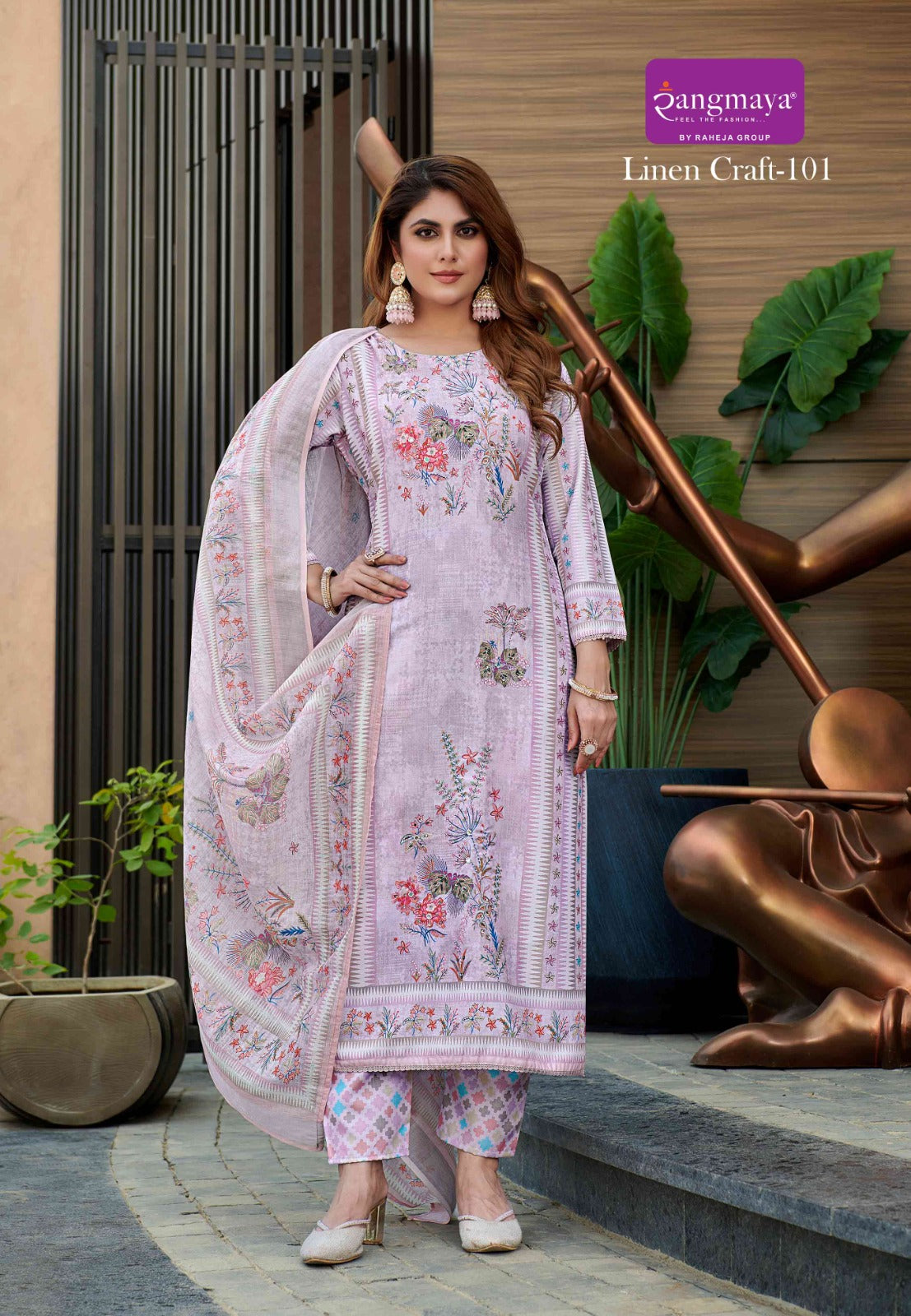 Linen Craft Rangmaya Readymade Pant Style Suits Wholesaler India