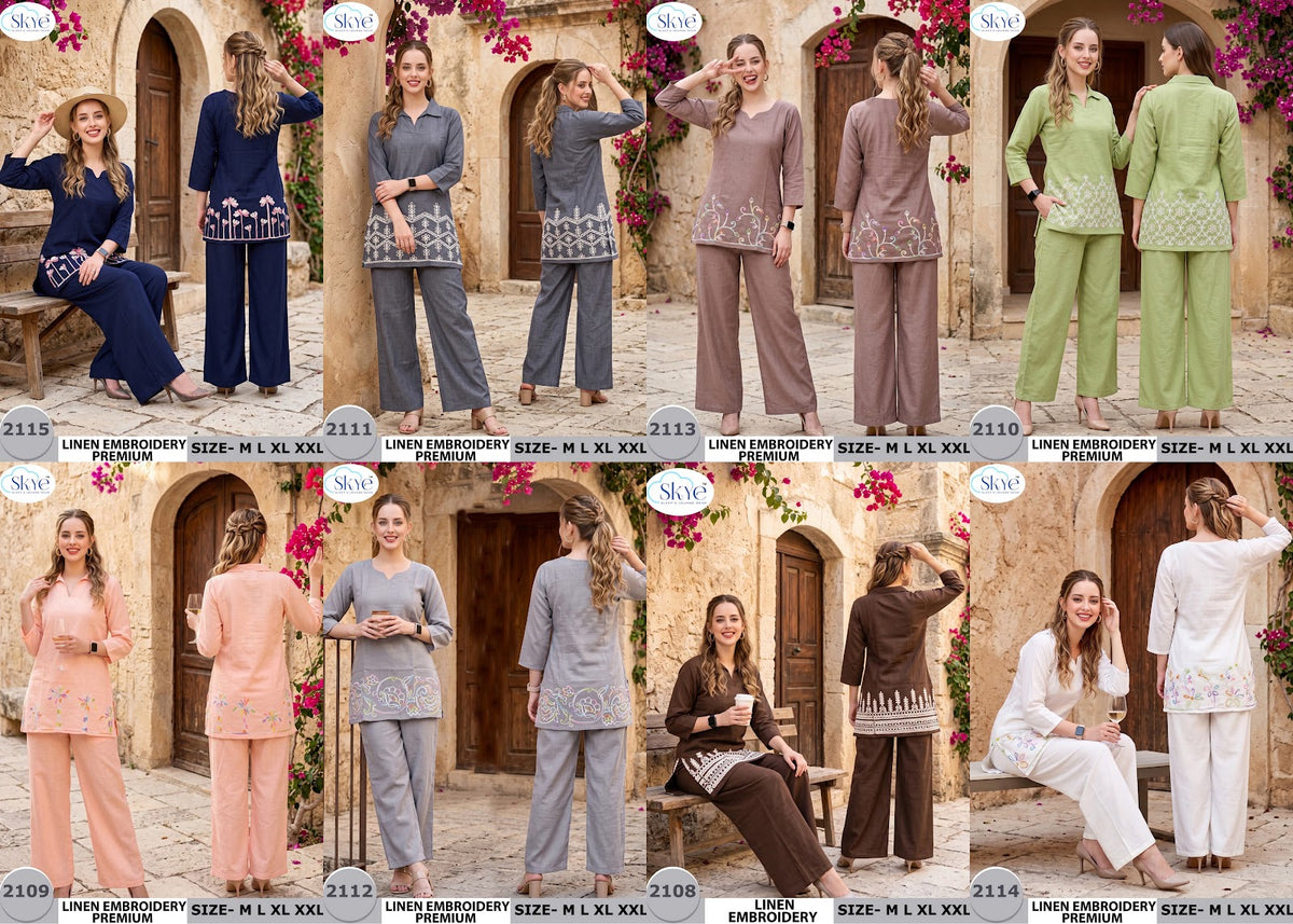 Linen Embroidery 2909 Skye Co Ord Set Wholesaler