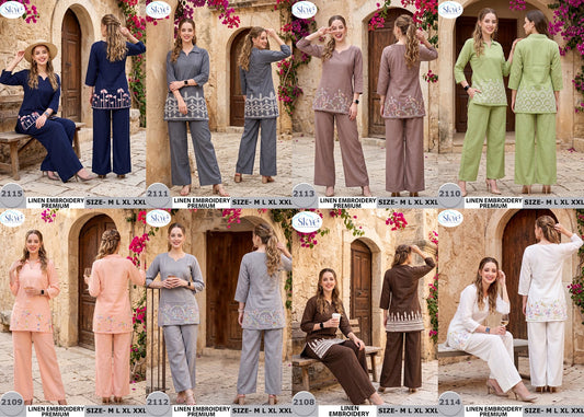 Linen Embroidery 2909 Skye Co Ord Set Wholesaler