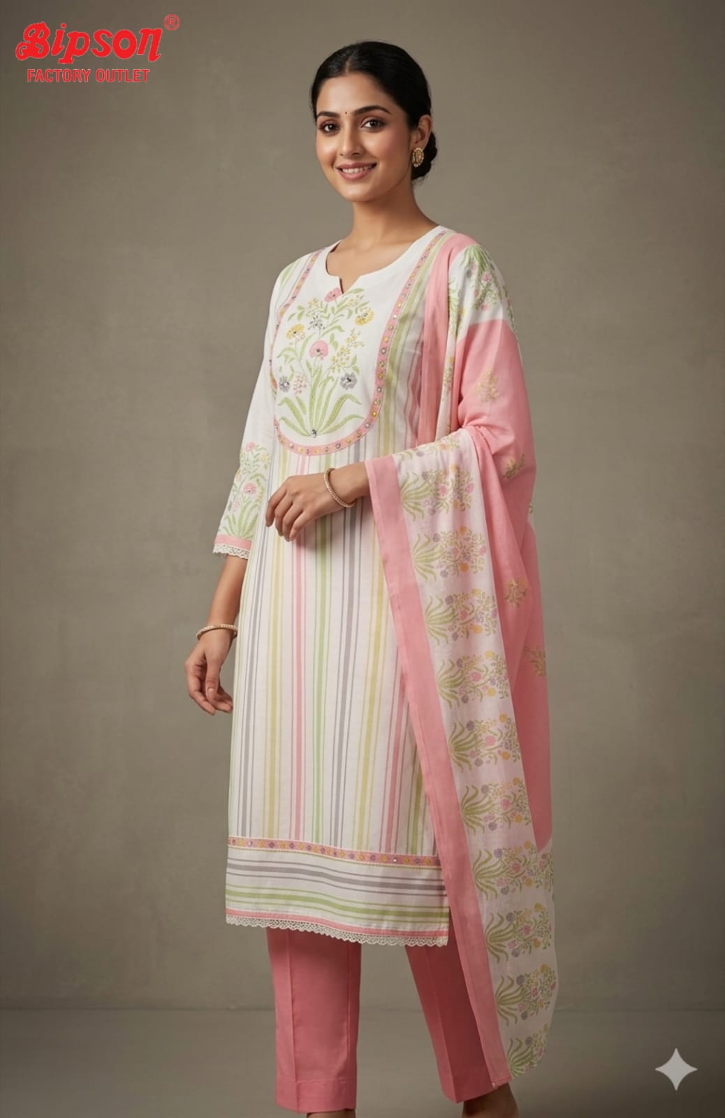 Linen Line Bipson Prints Readymade Pant Style Suits Manufacturer