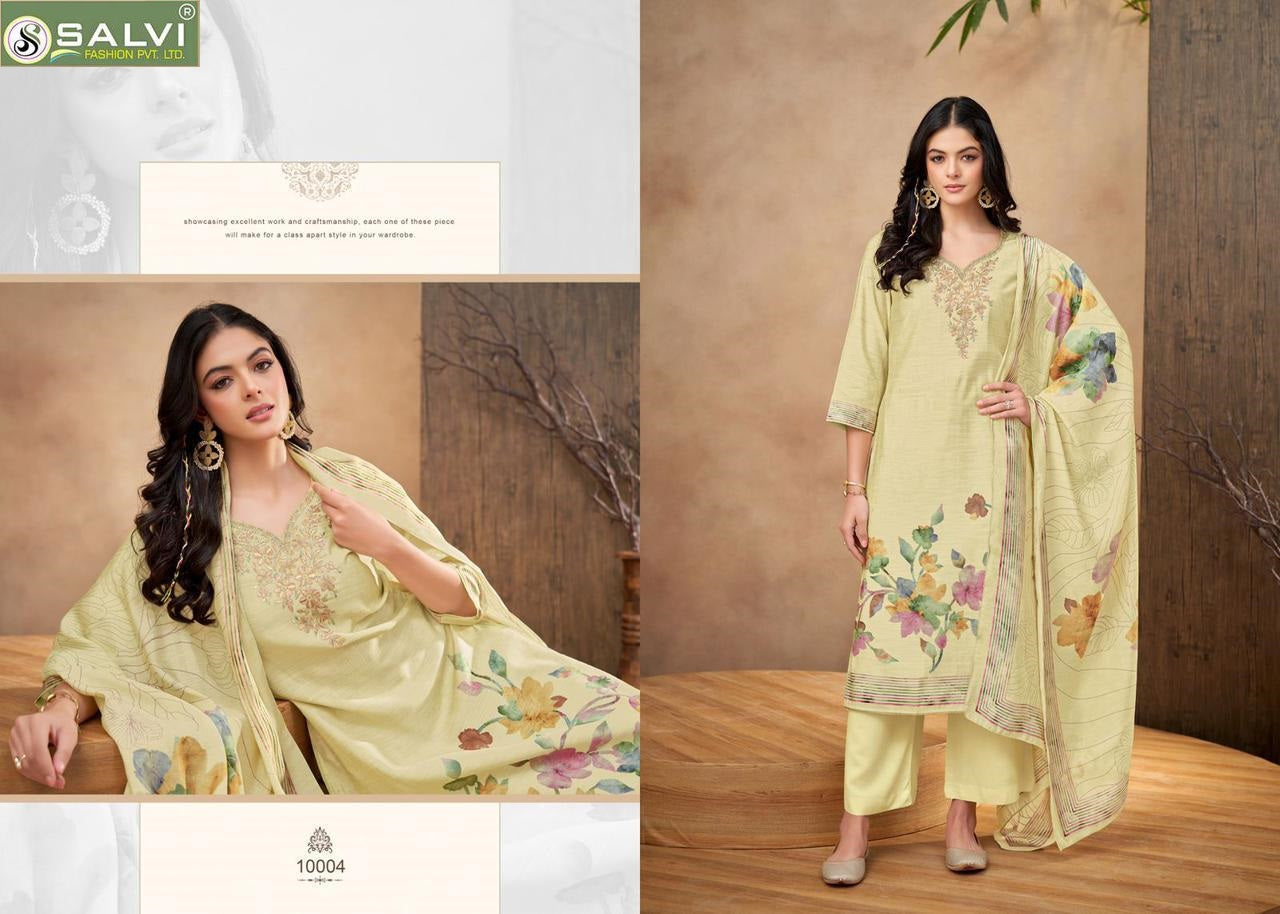 Linen Silk Once Again Salvi Fashion Pant Style Suits Wholesale