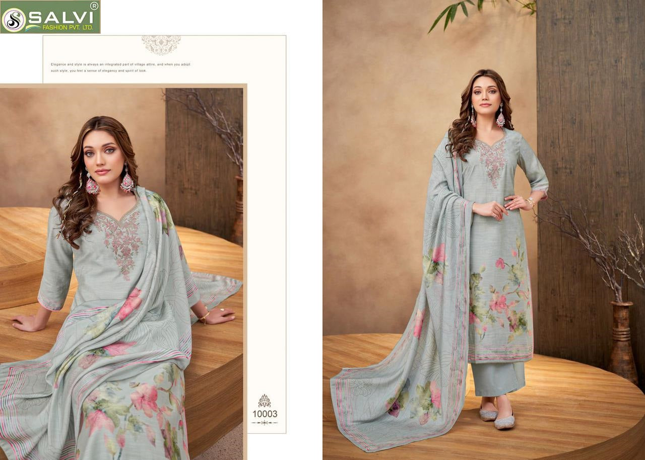 Linen Silk Once Again Salvi Fashion Pant Style Suits Wholesale
