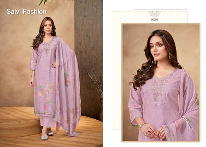 Linen Silk Salvi Fashion Muslin Pant Style Suits Wholesaler Ahmedabad