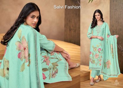 Linen Silk Salvi Fashion Muslin Pant Style Suits Wholesaler Ahmedabad