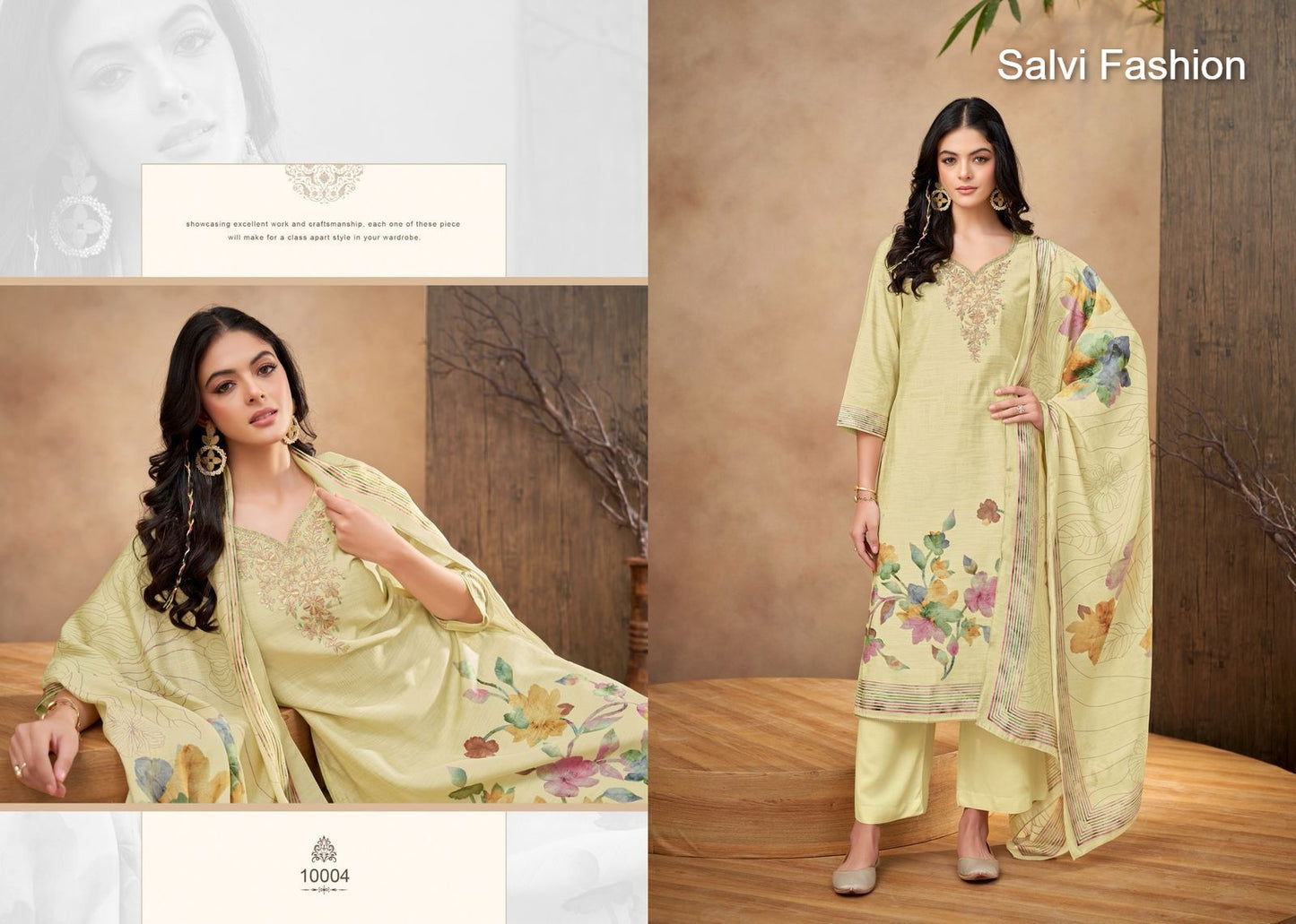 Linen Silk Salvi Fashion Muslin Pant Style Suits Wholesaler Ahmedabad