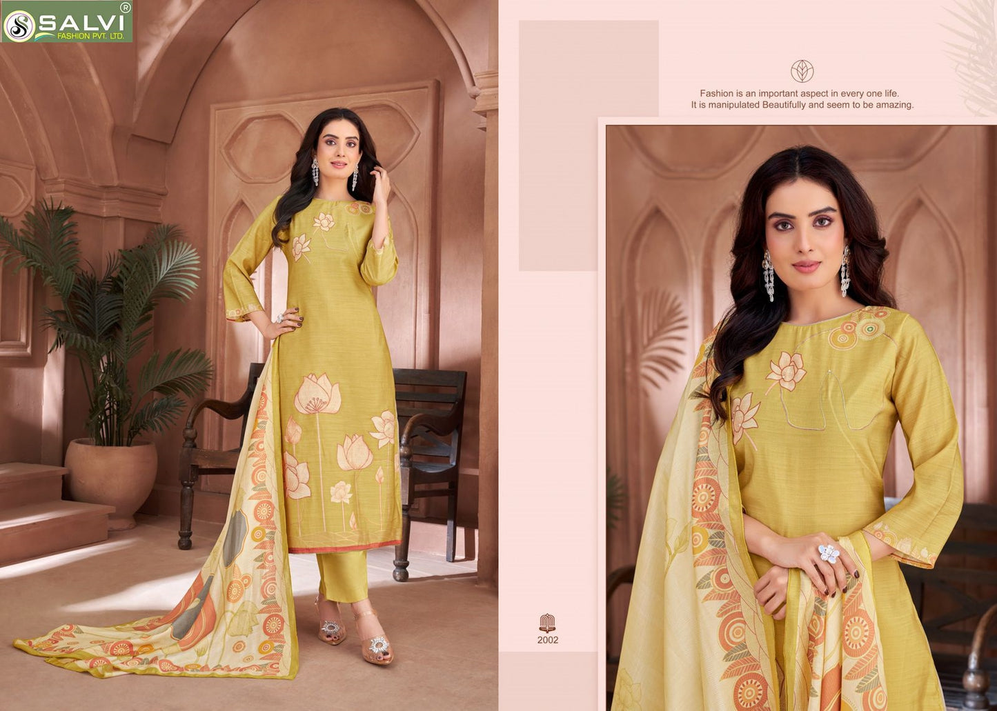 Linen Silk Vol 2 Salvi Fashion Pant Style Suits Wholesaler Gujarat
