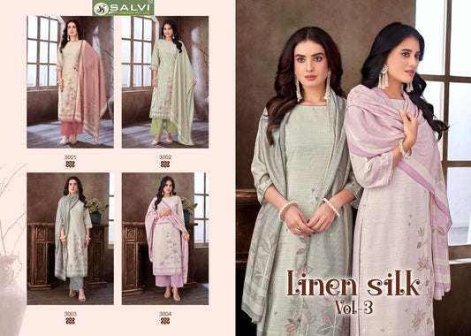 Linen Silk Vol 3 Salvi Fashion Pant Style Suits Wholesale