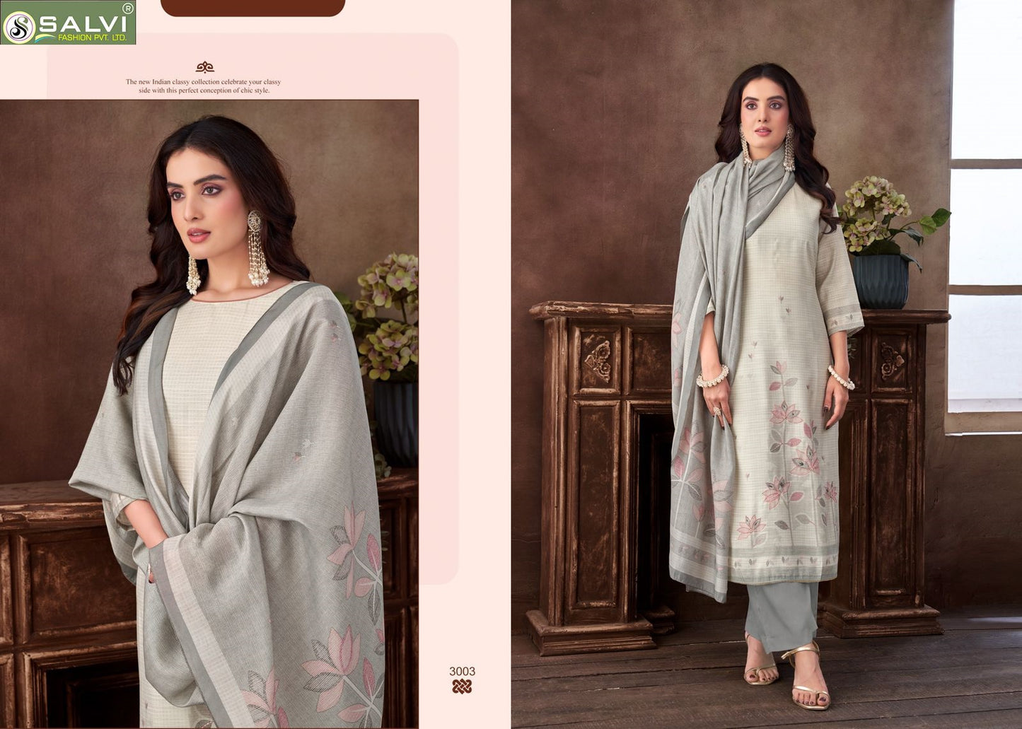 Linen Silk Vol 3 Salvi Fashion Pant Style Suits Wholesale