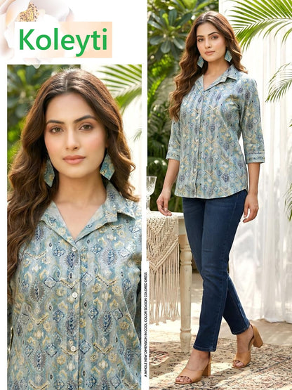 Lining Series Koleyti Cotton Women Shirts Wholesale Rate