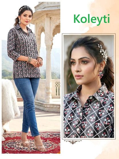 Lining Series Koleyti Cotton Women Shirts Wholesale Rate