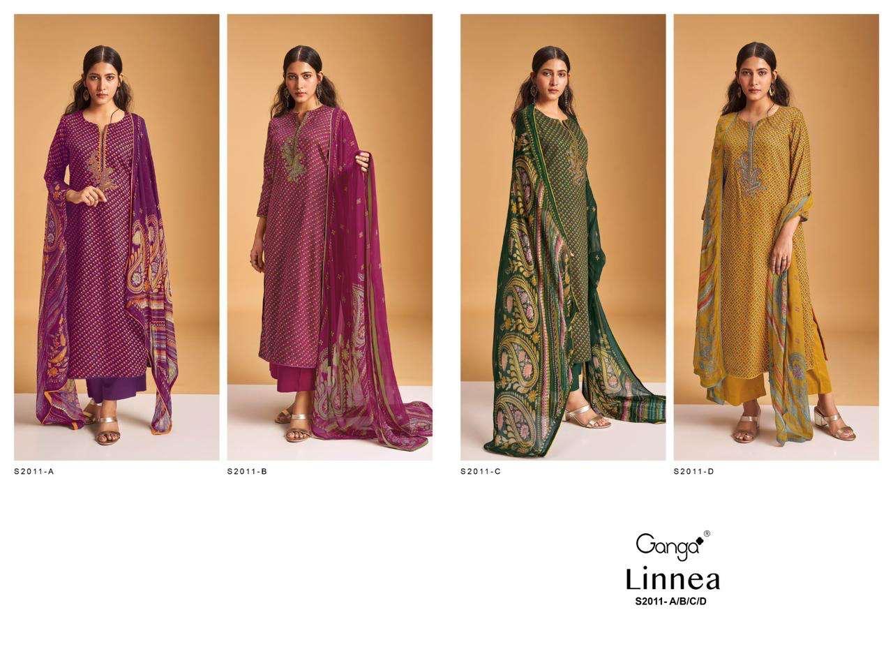 Linnea S2011 Ganga Pashmina Suits Wholesale