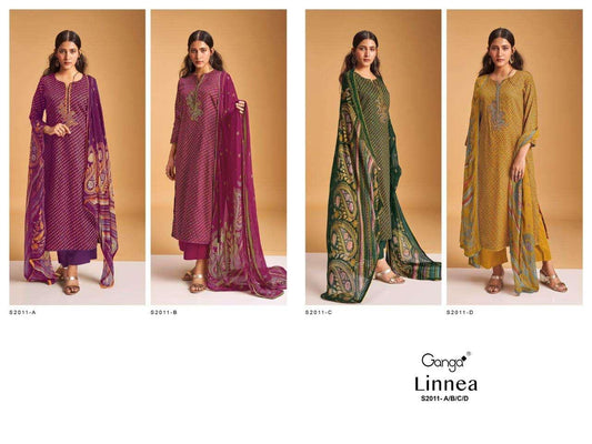 Linnea S2011 Ganga Pashmina Suits Wholesale