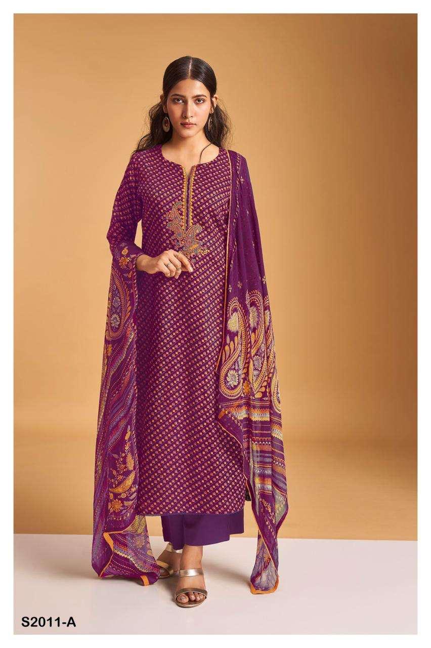 Linnea S2011 Ganga Pashmina Suits Wholesale