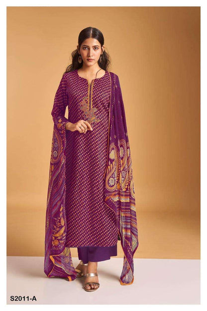 Linnea S2011 Ganga Pashmina Suits Wholesale