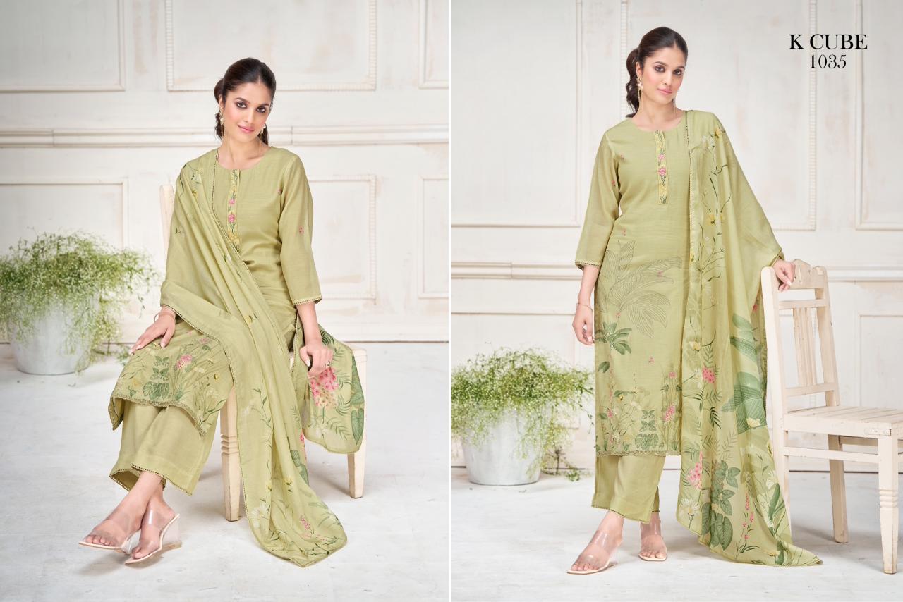 Lipika 1035 K Cube Mul Chanderi Pant Style Suits Wholesale