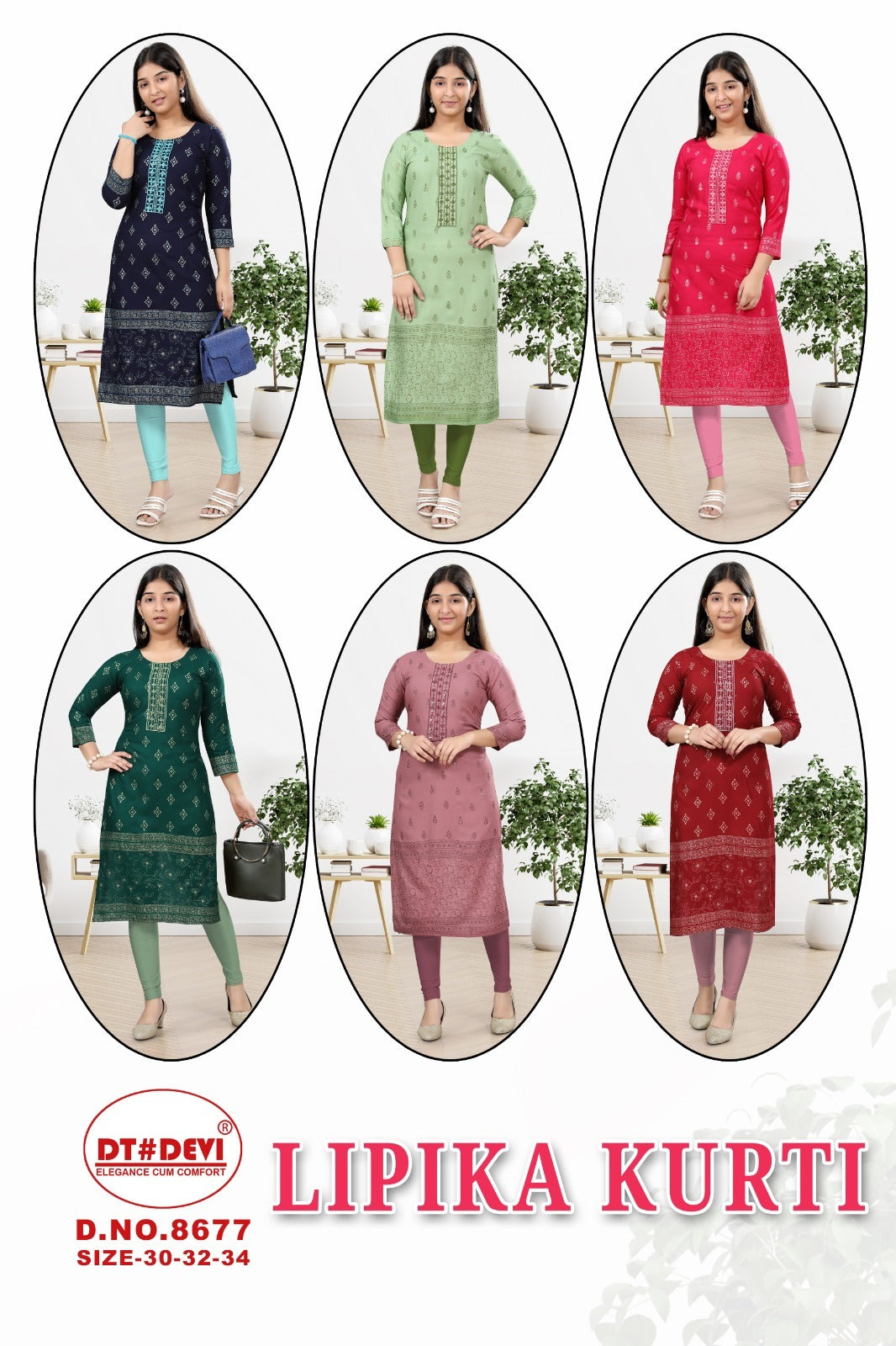 Lipika 8677 Dt Devi Rayon Girls Kurti Exporter Ahmedabad
