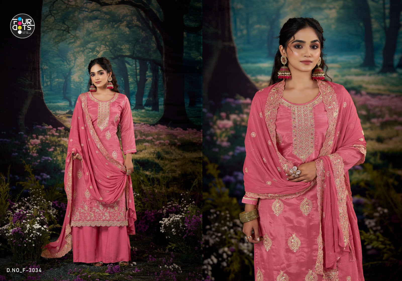 Lipika Four Dots Organza Pant Style Suits Wholesaler Gujarat