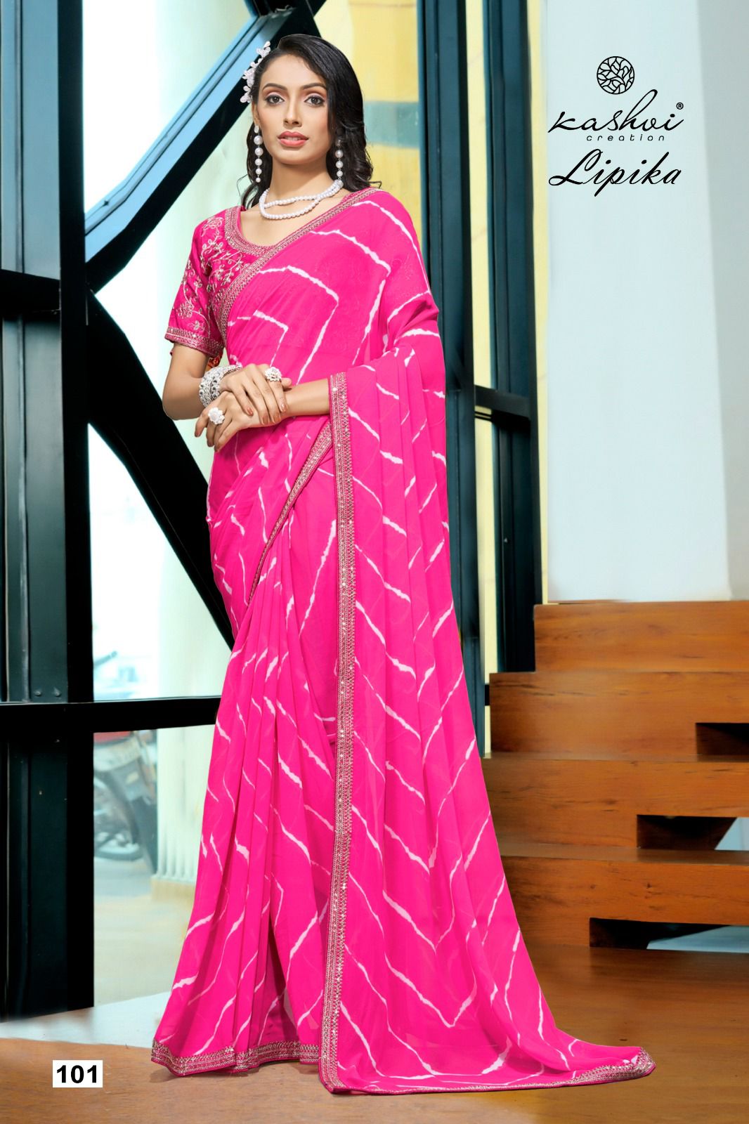 Lipika Kashvi Creation Mono Georgette Sarees Supplier India