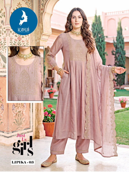 Lipika Kaya Chanderi Readymade Anarkali Suits Manufacturer Ahmedabad