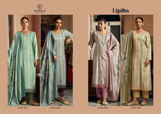 Lipika Rupali Viscose Muslin Pant Style Suits Wholesaler Gujarat