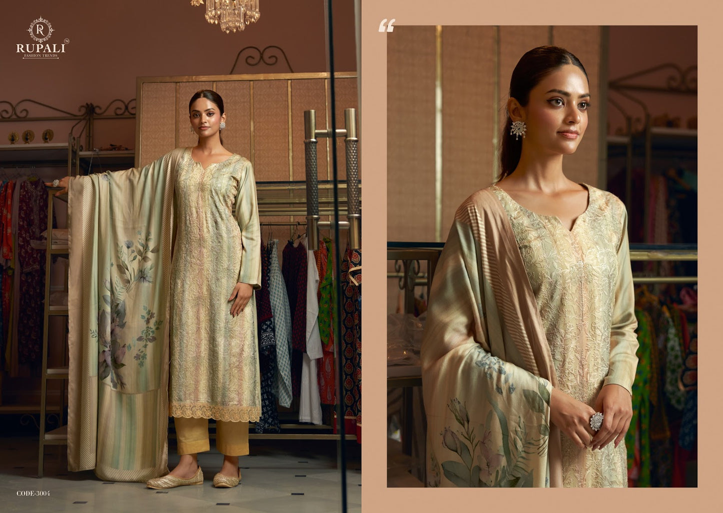 Lipika Rupali Viscose Muslin Pant Style Suits Wholesaler Gujarat