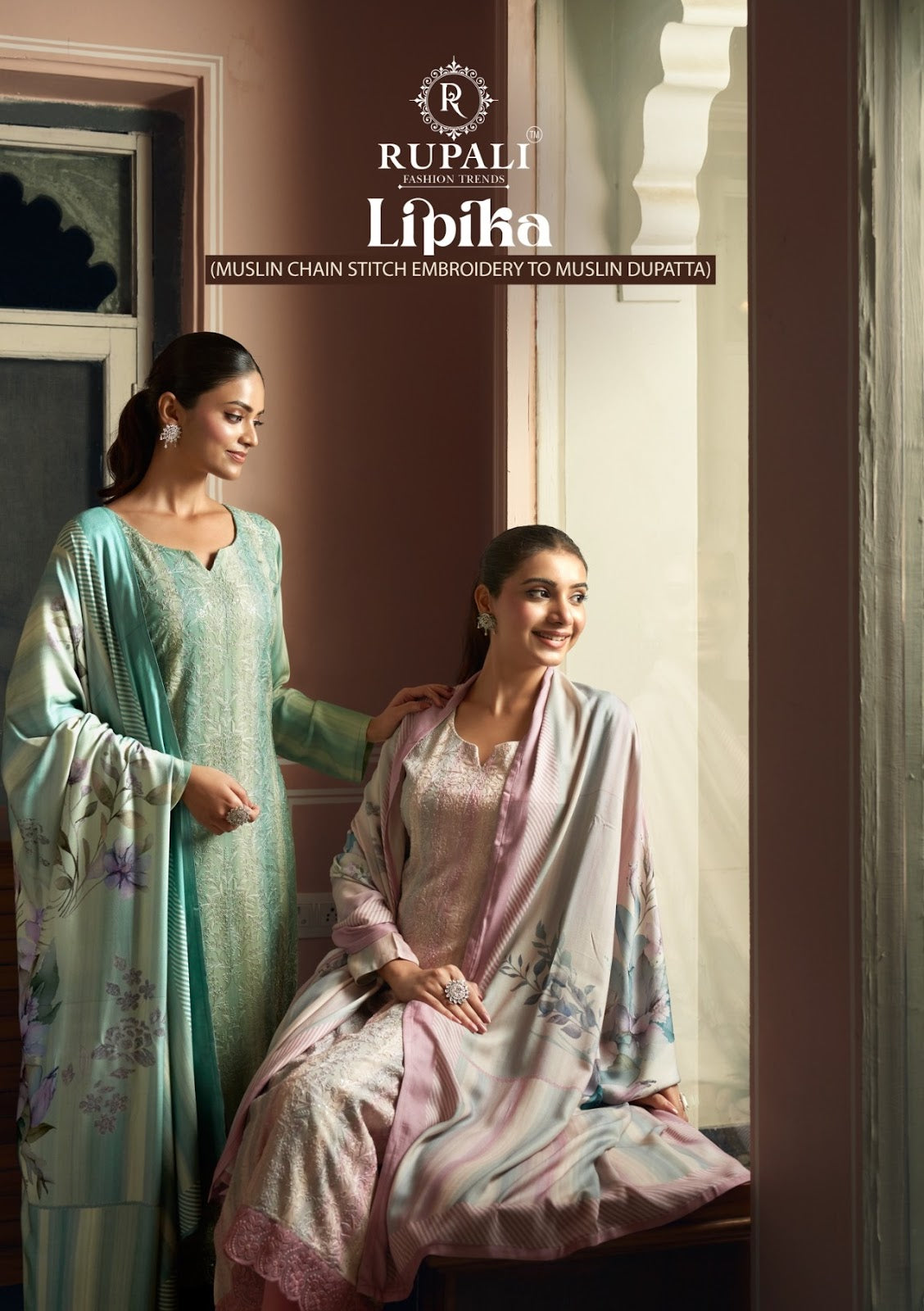 Lipika Rupali Viscose Muslin Pant Style Suits Wholesaler Gujarat