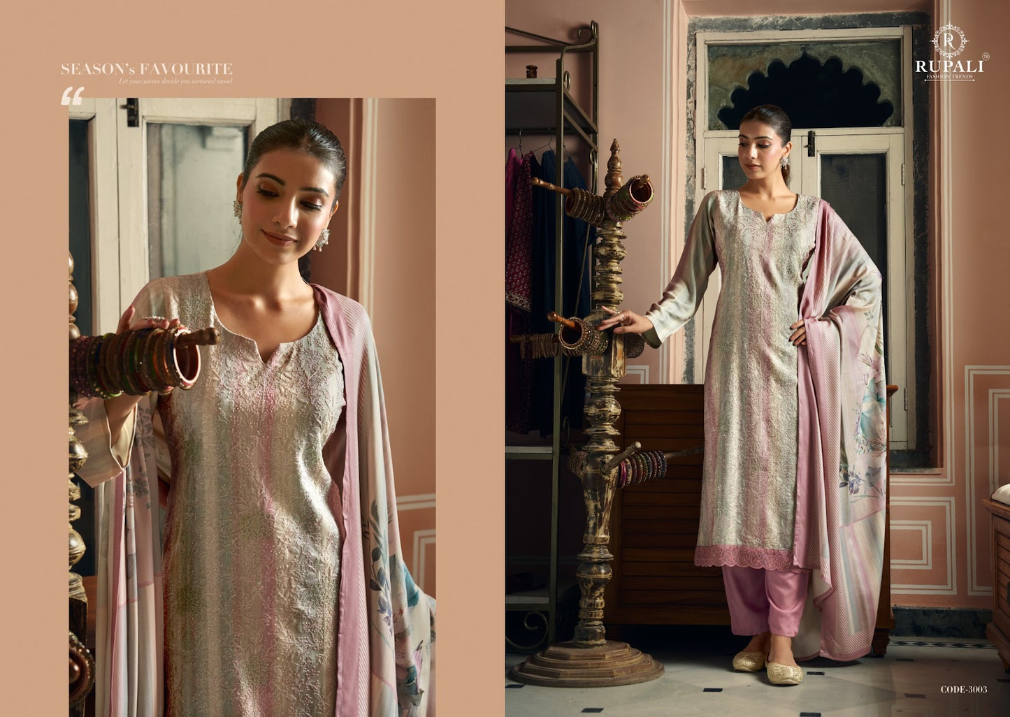 Lipika Rupali Viscose Muslin Pant Style Suits Wholesaler Gujarat