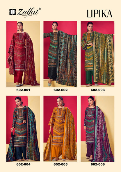 Lipika Zulfat Designer Viscose Rayon Karachi Salwar Suits Wholesaler Gujarat