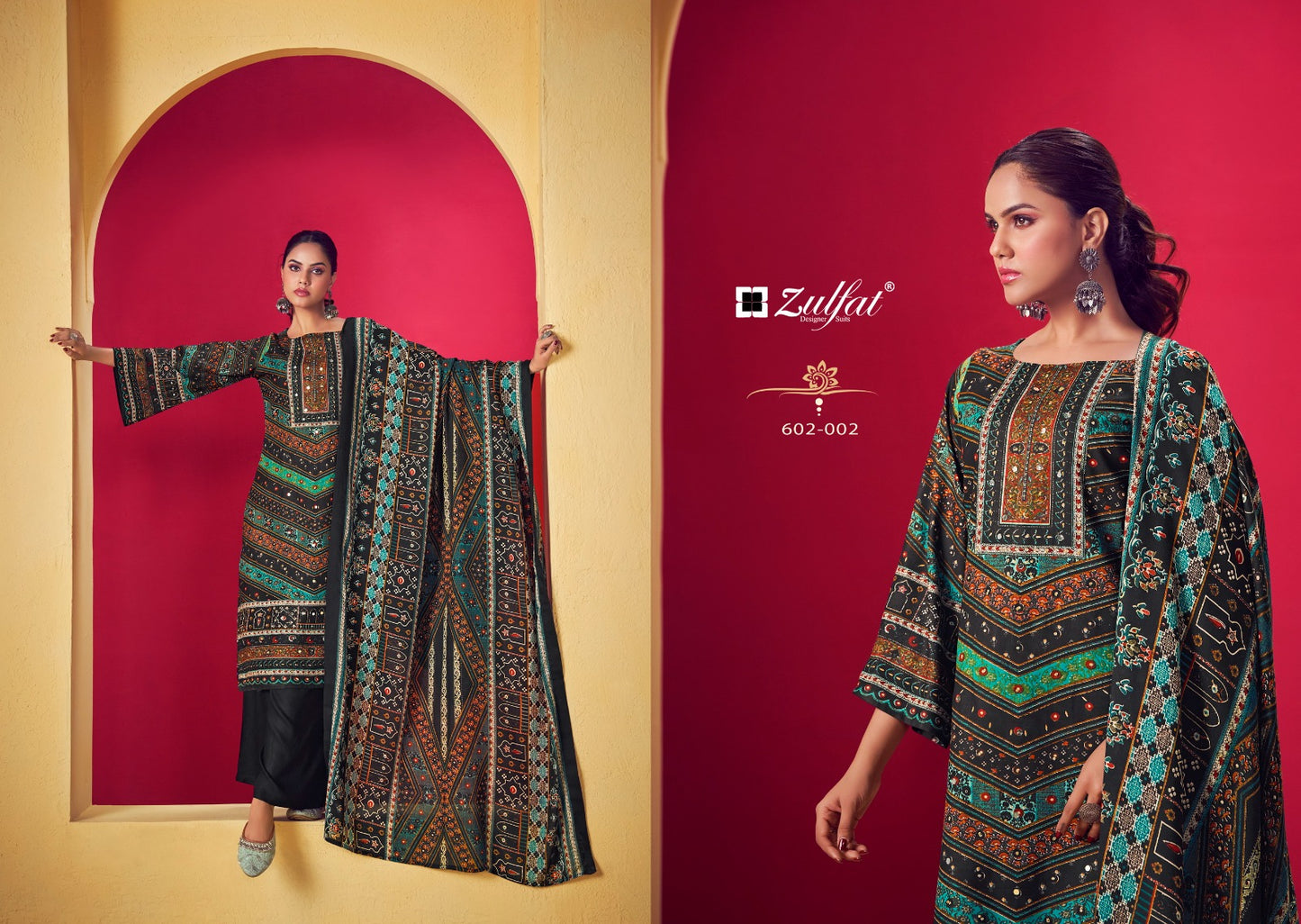 Lipika Zulfat Designer Viscose Rayon Karachi Salwar Suits Wholesaler Gujarat