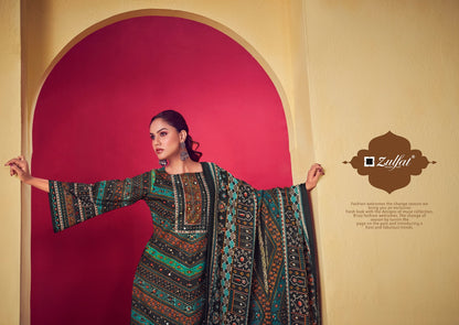 Lipika Zulfat Designer Viscose Rayon Karachi Salwar Suits Wholesaler Gujarat