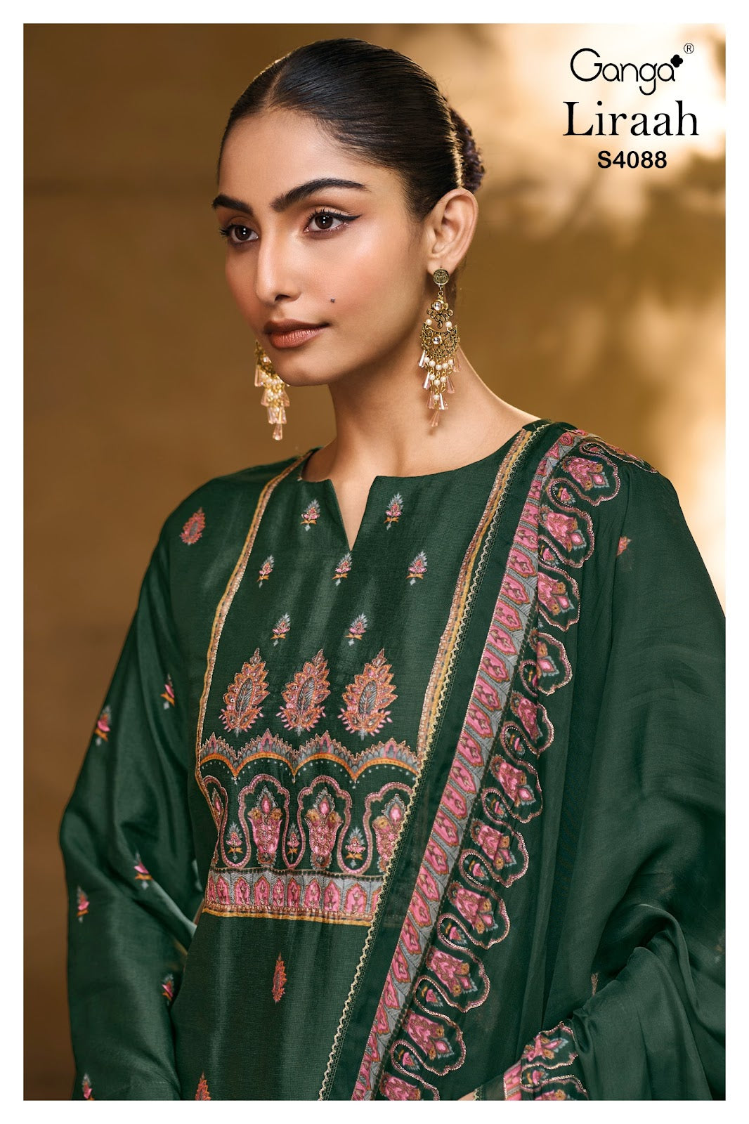 Liraah 4088 Ganga Premium Bemberg Plazzo Style Suits Wholesale Price