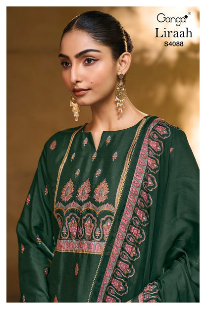 Liraah 4088 Ganga Premium Bemberg Plazzo Style Suits Wholesale Price