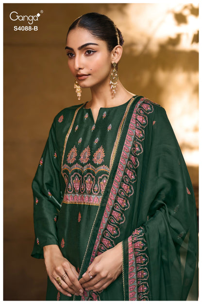 Liraah 4088 Ganga Premium Bemberg Plazzo Style Suits Wholesale Price