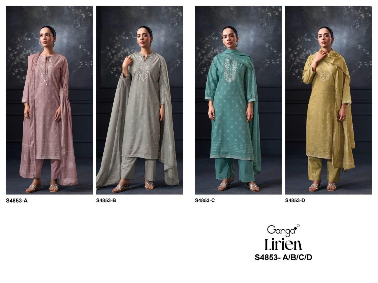 Lirien S4853 Ganga Cotton Pant Style Suits Supplier